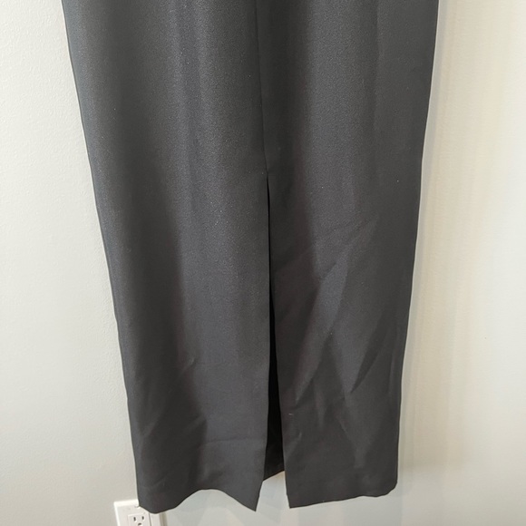 Vintage Black Full Length Gown w/ Gold Detailing - Picture 8 of 8